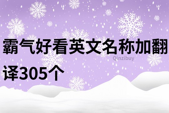 霸气好看英文名称加翻译305个