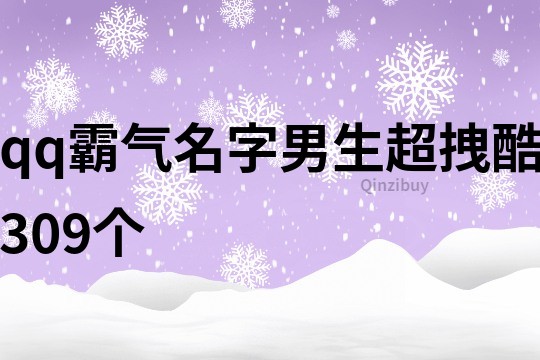 qq霸气名字男生超拽酷309个