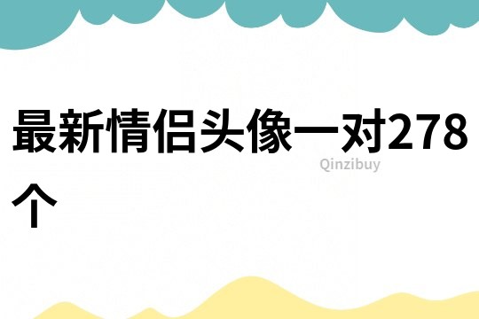 最新情侣头像一对278个