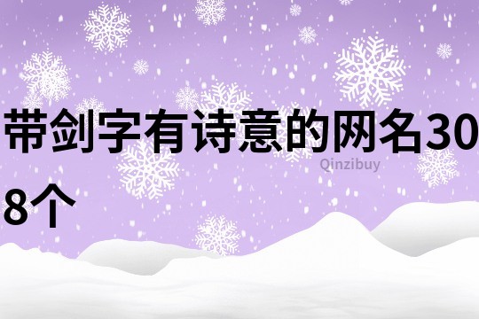 带剑字有诗意的网名308个