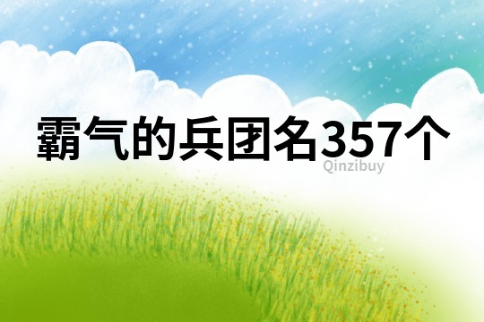 霸气的兵团名357个