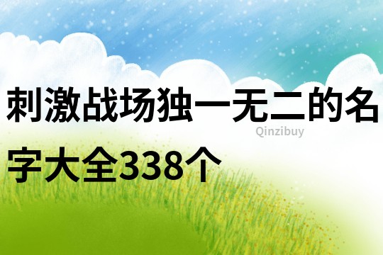 刺激战场独一无二的名字大全338个