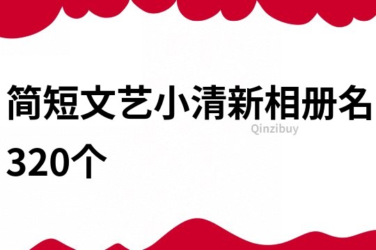 简短文艺小清新相册名320个