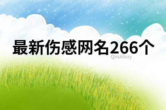 最新伤感网名266个