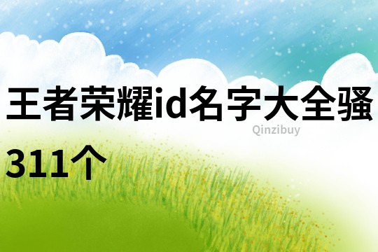 王者荣耀id名字大全骚311个