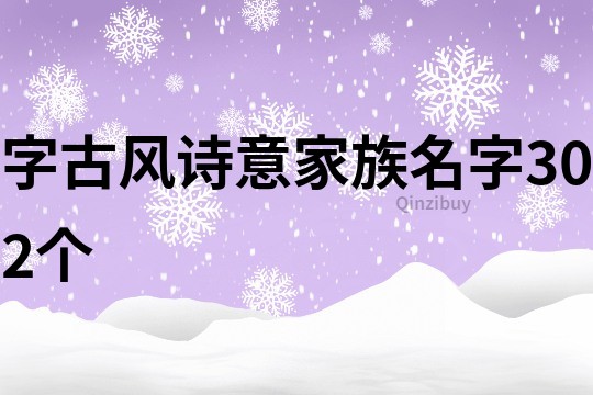 字古风诗意家族名字302个