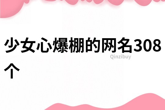 少女心爆棚的网名308个