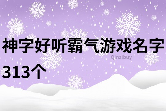 神字好听霸气游戏名字313个