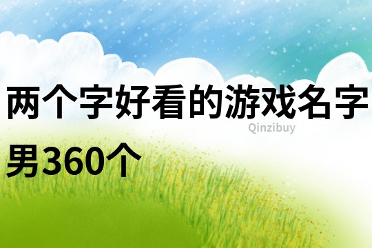 两个字好看的游戏名字男360个