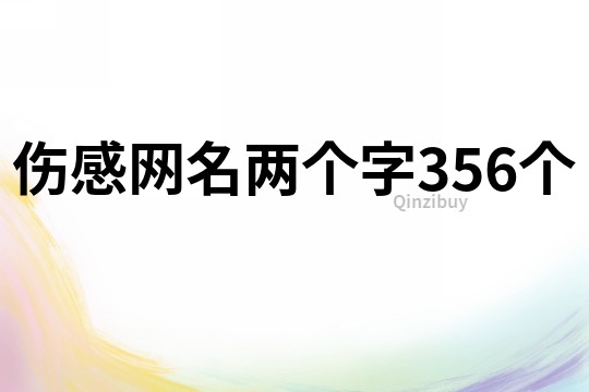 伤感网名两个字356个