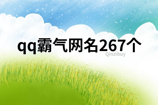 qq霸气网名267个