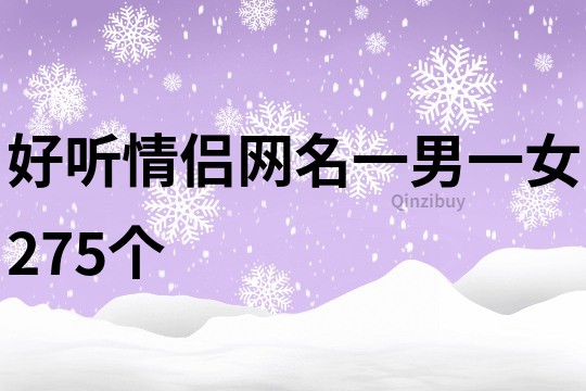 好听情侣网名一男一女275个