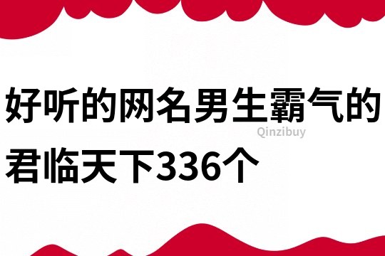 好听的网名男生霸气的君临天下336个