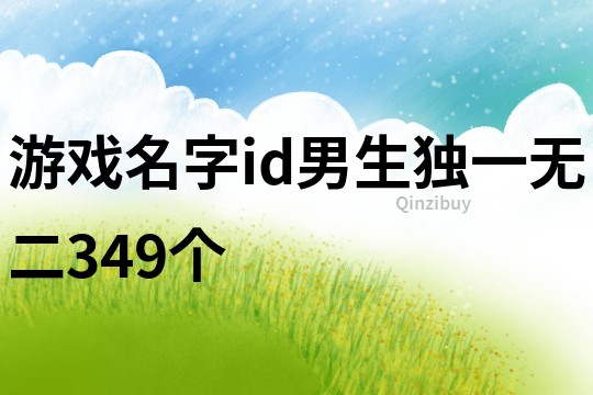 游戏名字id男生独一无二349个