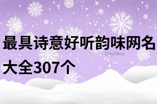 最具诗意好听韵味网名大全307个