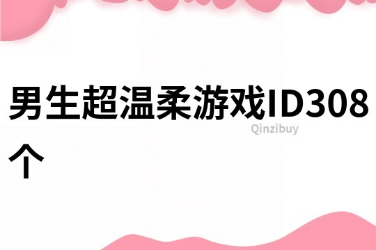 男生超温柔游戏ID308个