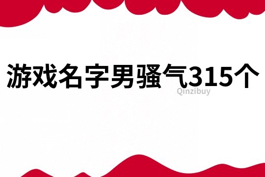 游戏名字男骚气315个