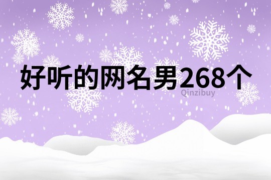 好听的网名男268个