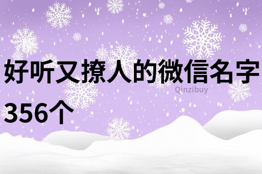 好听又撩人的微信名字356个