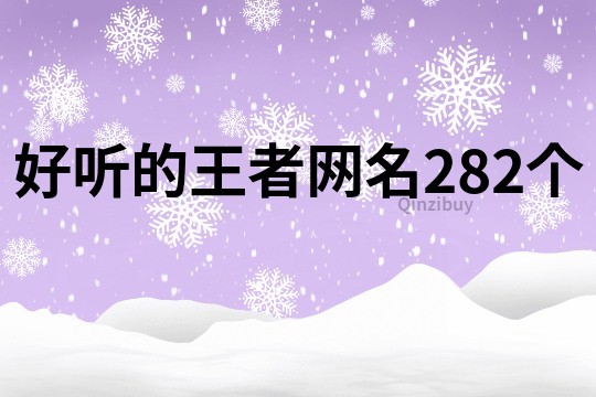 好听的王者网名282个