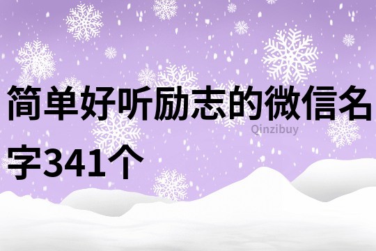 简单好听励志的微信名字341个