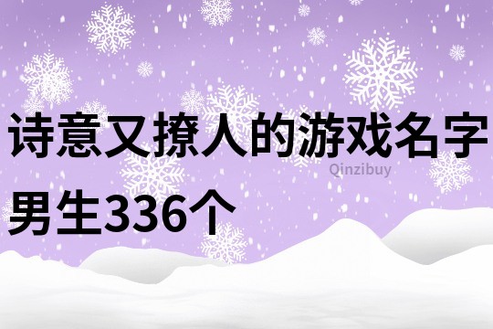 诗意又撩人的游戏名字男生336个