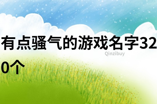 有点骚气的游戏名字320个