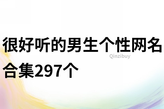 很好听的男生个性网名合集297个