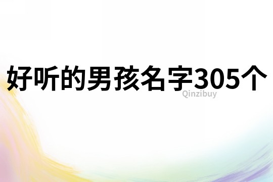 好听的男孩名字305个