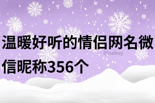 温暖好听的情侣网名微信昵称356个