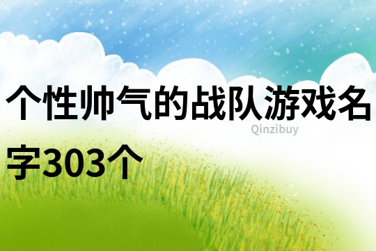 个性帅气的战队游戏名字303个