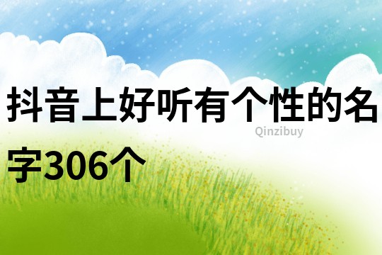 抖音上好听有个性的名字306个