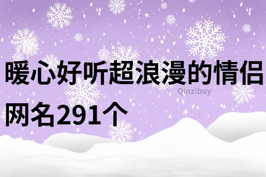 暖心好听超浪漫的情侣网名291个