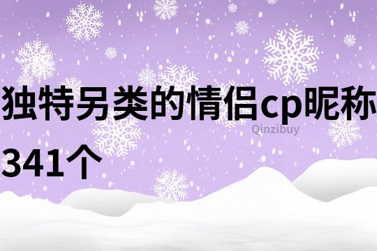 独特另类的情侣cp昵称341个