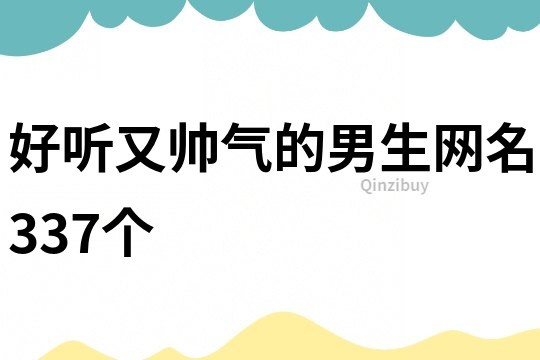 好听又帅气的男生网名337个