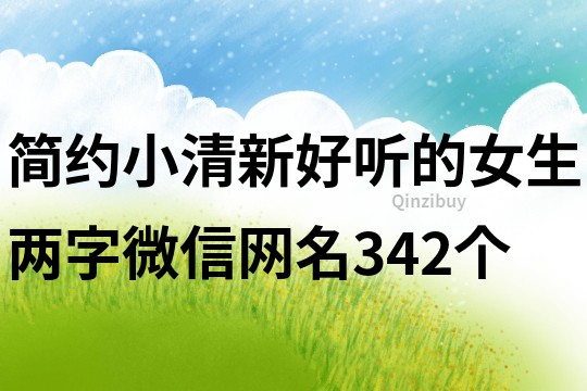 简约小清新好听的女生两字微信网名342个