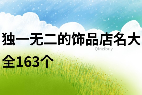 独一无二的饰品店名大全163个