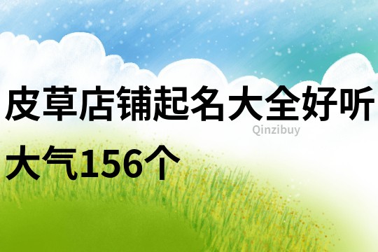 皮草店铺起名大全好听大气156个