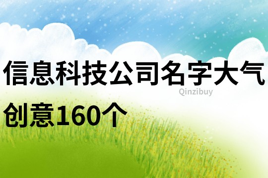 信息科技公司名字大气创意160个