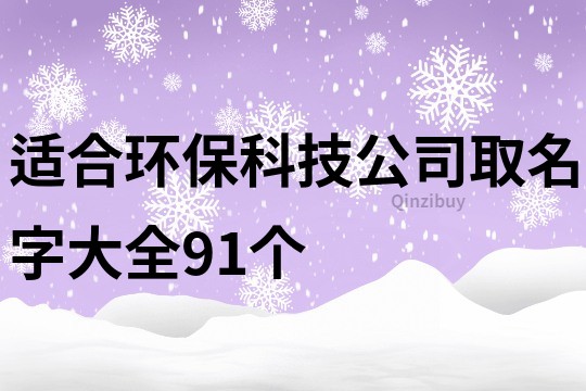 适合环保科技公司取名字大全91个