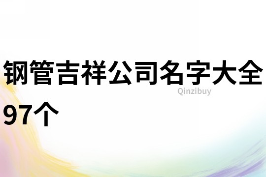 钢管吉祥公司名字大全97个