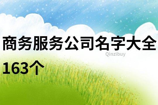 商务服务公司名字大全163个