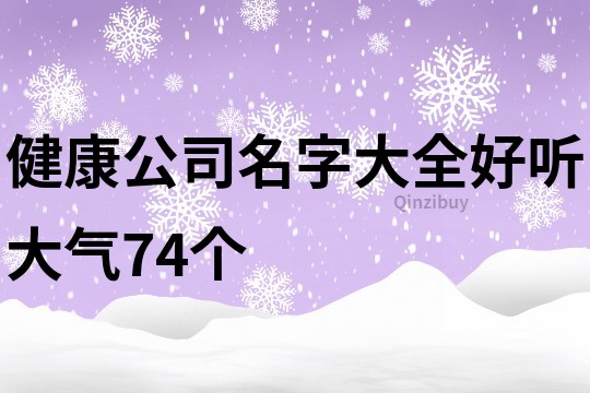 健康公司名字大全好听大气74个