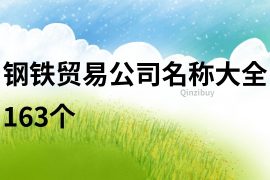 钢铁贸易公司名称大全163个