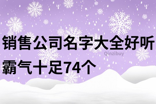 销售公司名字大全好听霸气十足74个