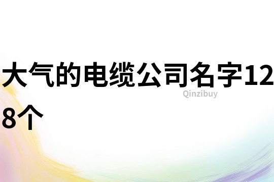 大气的电缆公司名字128个