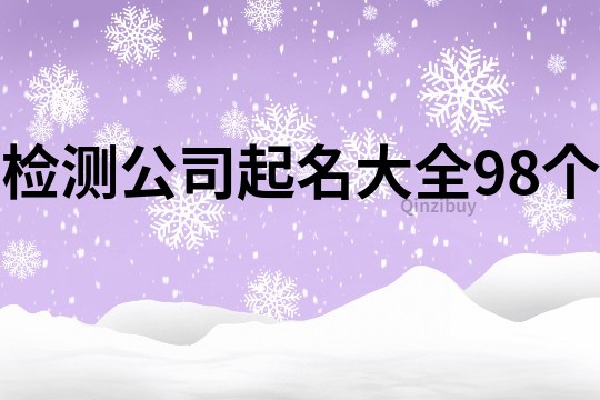 检测公司起名大全98个