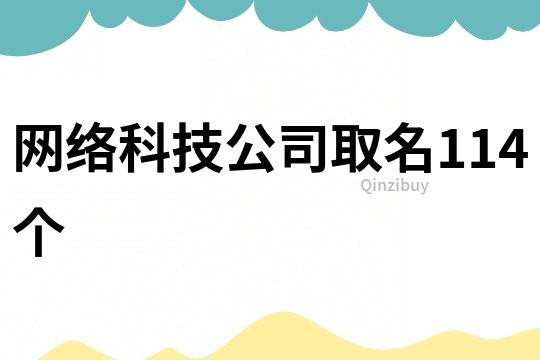 网络科技公司取名114个