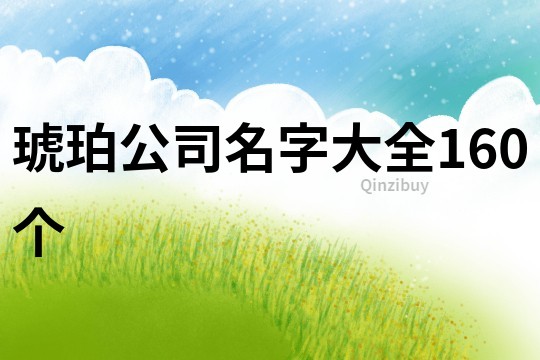 琥珀公司名字大全160个