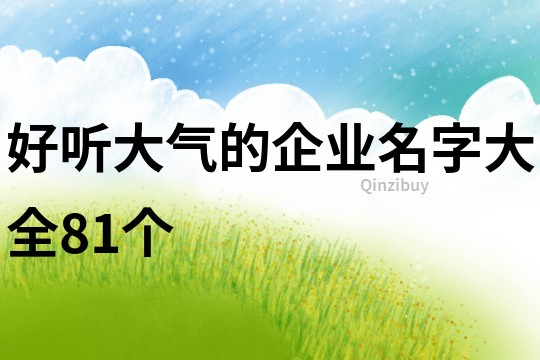 好听大气的企业名字大全81个